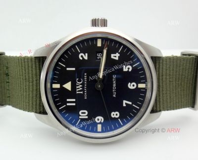 Swiss Copy IWC Portugieser Swiss 2892 Watch SS Green nylon Strap